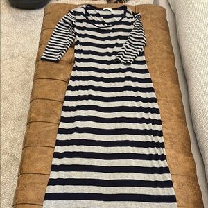 Striped Black and Gray Women's Dress